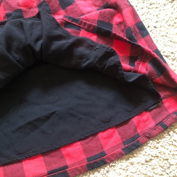 HOST PICK - SADIE & SAGE TIE DOWN FRONT RED & BLACK PLAID SKIRT - Picture 3 of 5